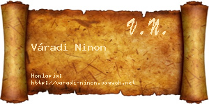 Váradi Ninon névjegykártya